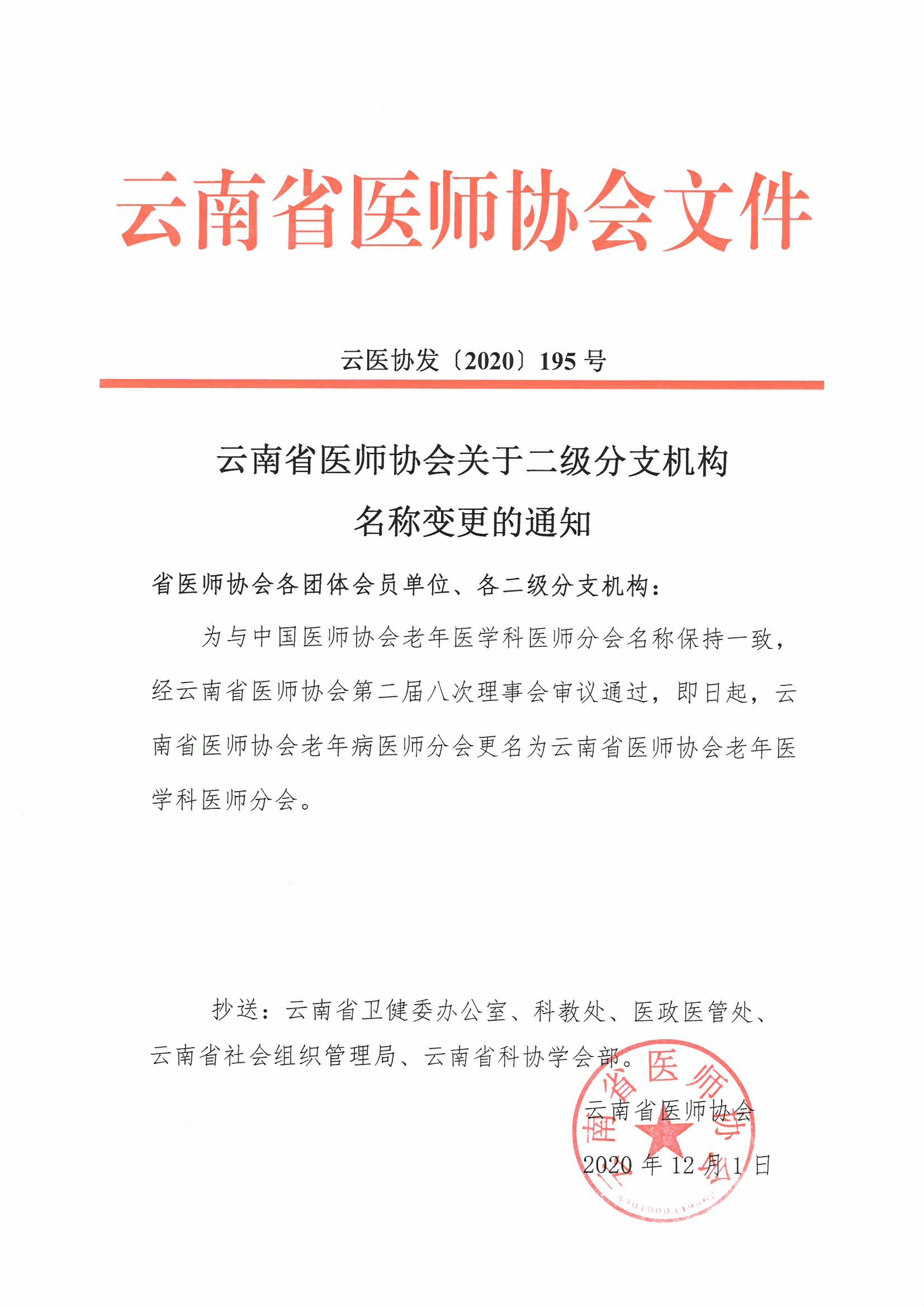 195号-云南省医师协会关于二级分支机构名称变更的通知-00000001.jpg