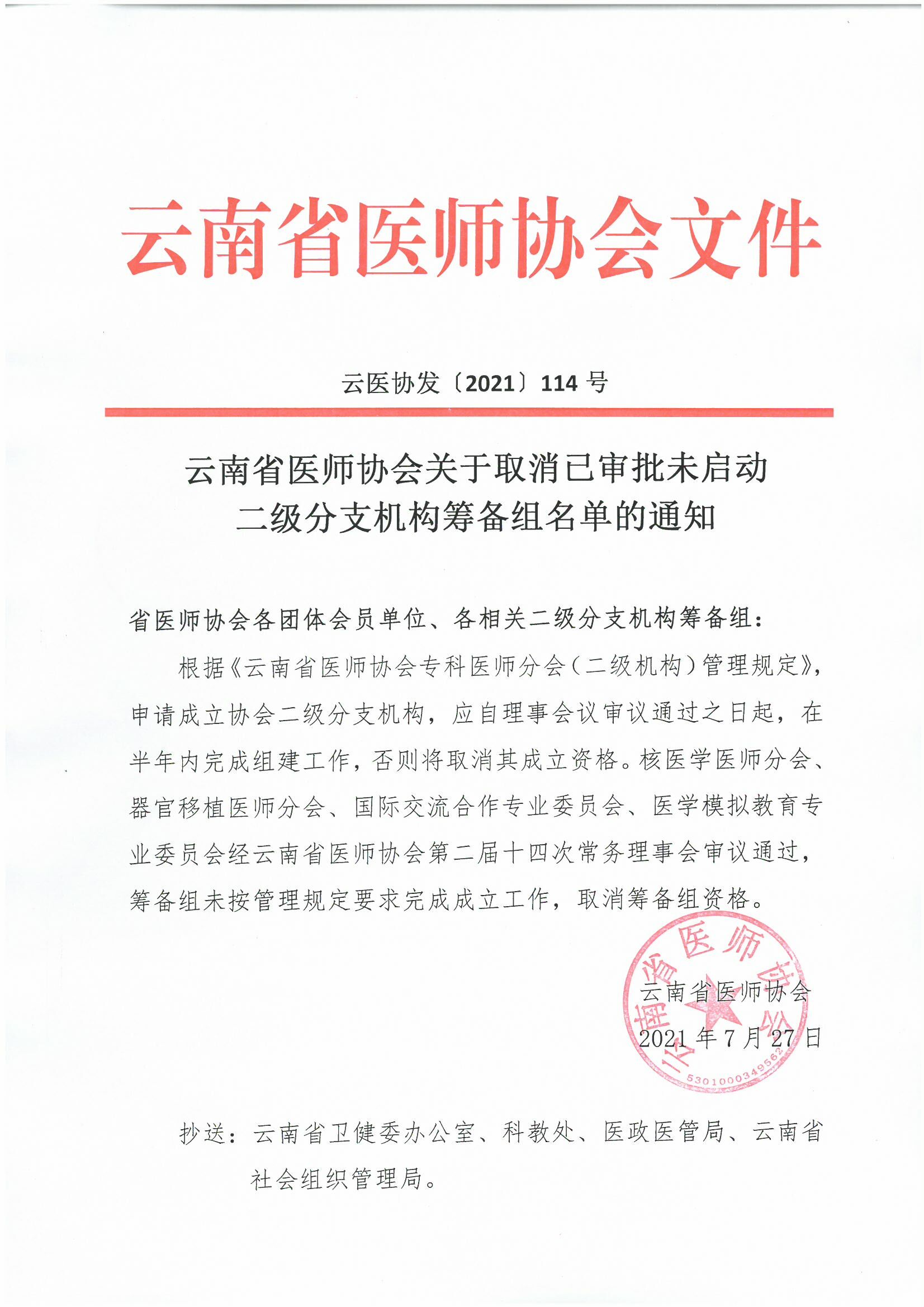 114号红头-云南省医师协会关于取消已审批未启动二级分支机构筹备名单的通知-00000001.jpg